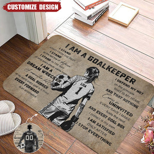 Personalized Goalkeeper Doormat - Gift For Soccer Lovers