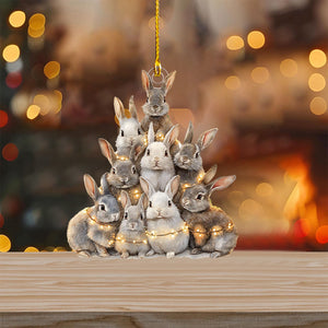 Bunny Christmas Ornament-Gift for Animal Lover-2024 New Release