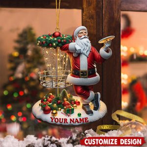 Personalized Disc Golf Santa Christmas Ornament Gift For Disc Golf Lovers-2024 New Release