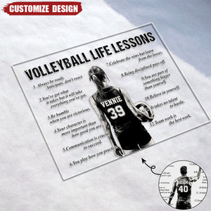 Personalized Volleyball Life Lessons Plaque - Gift For Volleyball Lover