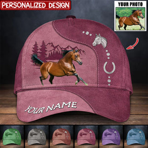 Personalized Upload Your Horse Photo Horse Lovers Gift Classic Cap