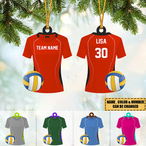 Volleyball Uniform - Personalized Flat Acrylic Ornament - Gift For Volleyball Players