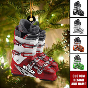 Personalized Winter Skiing Boots Christmas Ornament - Gift For Skiing Lovers-2024 New Release