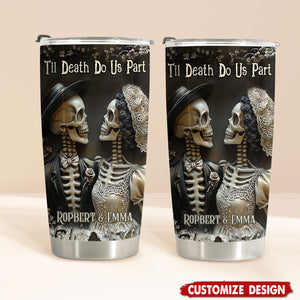 Til Death Do Us Part - Personalized Couple Tumbler - Anniversary Gift For  Husband,Wife