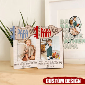 Father's Day Car Visor Clip, Best Dad Picture Frame, Gift for Dad/Grandpa from Daughter Son