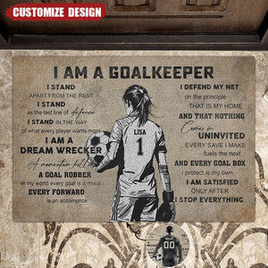 Personalized Goalkeeper Doormat - Gift For Soccer Lovers