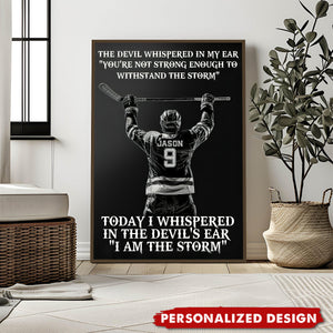 I Am The Storm-Personalized Hockey Boy Poster-Poster Gift For Hockey Lovers