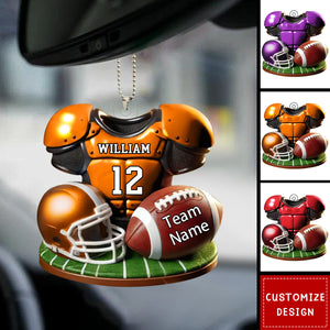 Personalized American Football Car Ornament - Gift For American Football Lovers - New Release