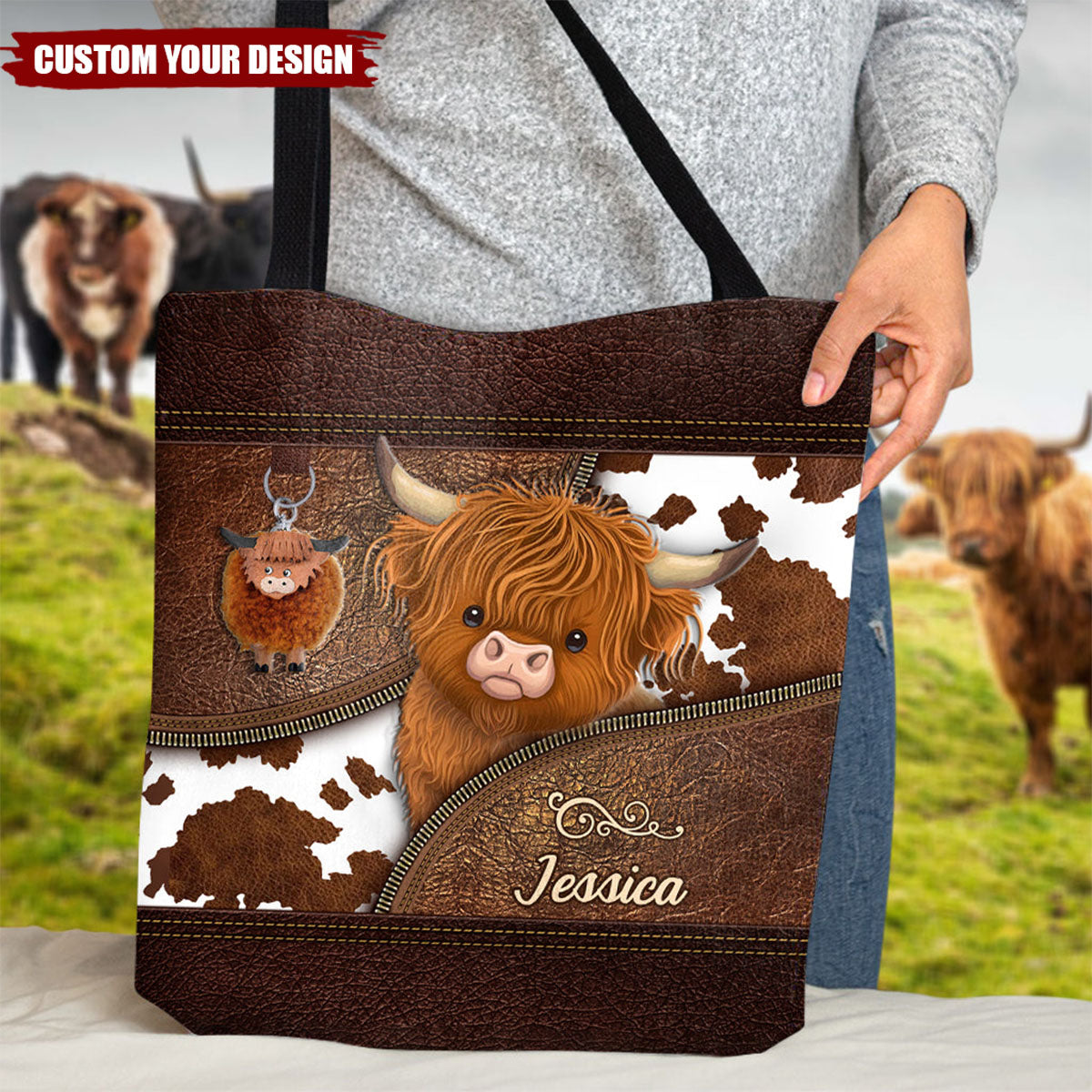 Just A Girl Who Loves Highland Cow - Personalized Tote Bag