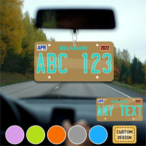 License Plate For Any State Personalized Photo Car Ornament