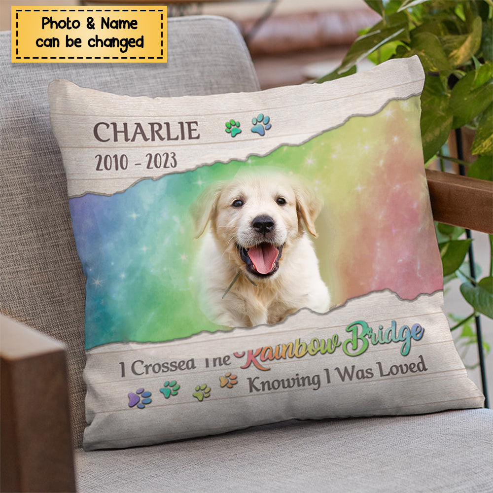 Custom Photo Always By Your Side - Memorial Personalized Custom Pillow - Sympathy Gift, Gift For Pet Owners, Pet Lovers