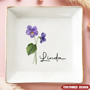 Friends Are Flowers That Never Fade - Bestie Personalized Jewelry Dish