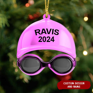 Personalized Swimming Christmas Ornament-Gifts For Swimming Lovers-2024 New Release