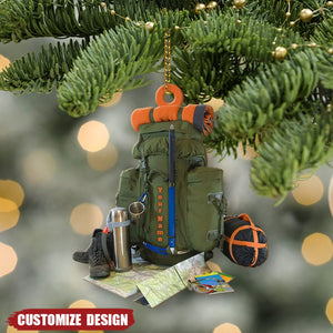 Personalized Hiking Bag Christmas Ornament - Gift For Hiking Lovers - 2024 New Release