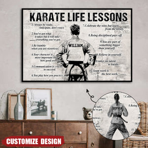 Personalized Karate Life Lessons Poster-Gift For Karate Lovers