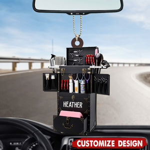 Personalized Hairdresser's Collection Car Ornament - Gift For Hairdresser