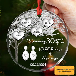 2024 New Release Personalized Anniversary Gift For Couple Circle Acrylic Ornament