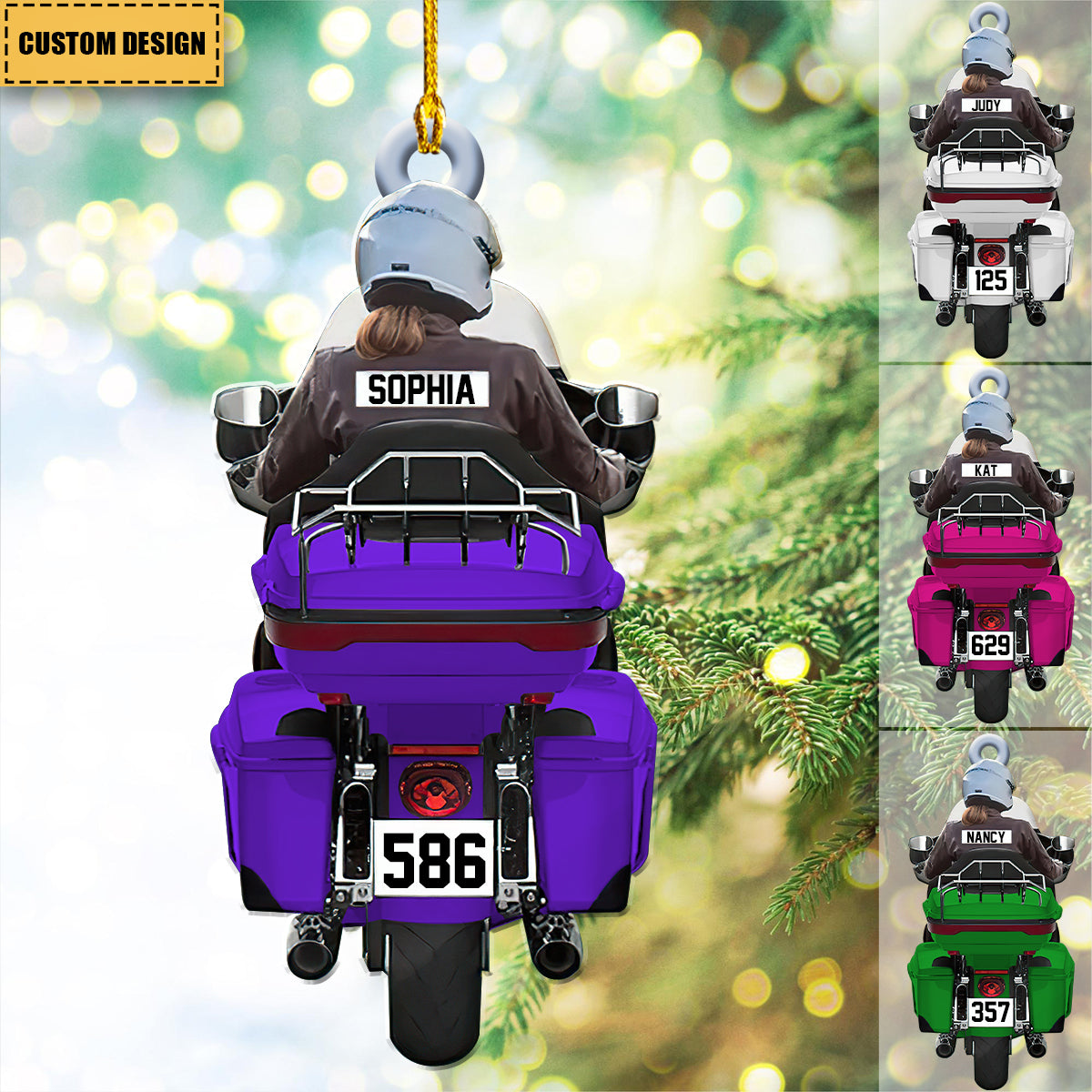 Personalized Biker Christmas Ornament - Gift For Motor Lover - 2024 New Release