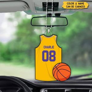 Basketball Jersey Personalized Acrylic Ornament, Gift For Son, Husband, Him