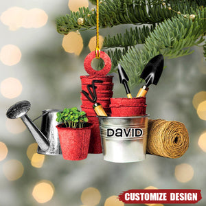 2024 New Release Personalized Garden Christmas Ornament Gift For Gardener