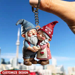 Growing Together - Personalized Husband And Wife Acrylic Keychain