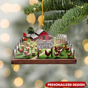 Personalized Chicken Farm Ornament-Gift For Farm Lover-2024 New Release