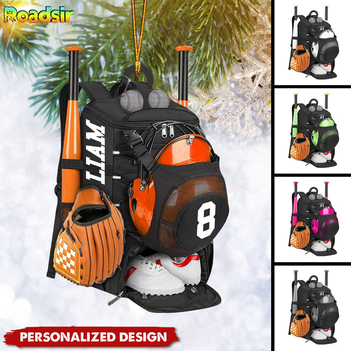 Personalized Baseball Bag Christmas Ornament-Gift for Baseball Lover-2024 New Release