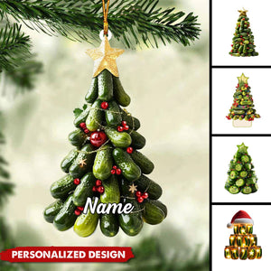 Personalized Pickle Christmas Ornament-Gift For Pickle Lover-2024 New Release