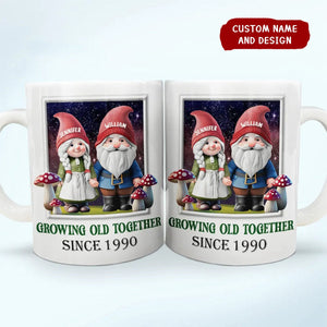 Couple Growing Old Together Since - Personalized White Mug