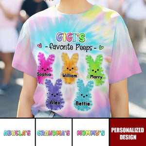 Personalized Easter Tie Dye Style T-Shirt-Easter Gift