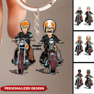 Personalized Couple Motocross Keychain