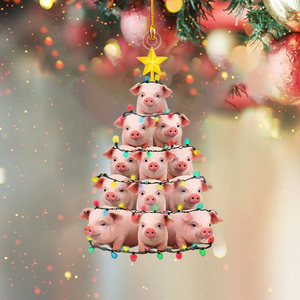 2024 New Release Pig Christmas Tree Ornament-Gifts For Pig Lover