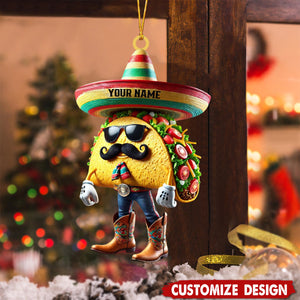 Personalized Taco Christmas Ornament Gift For Taco Lovers-2024 New Release