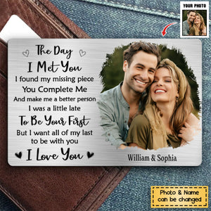 To My Love - Personalized Couple Stainless Wallet Insert Card-Gift Idea For Him/ Her/ Couple