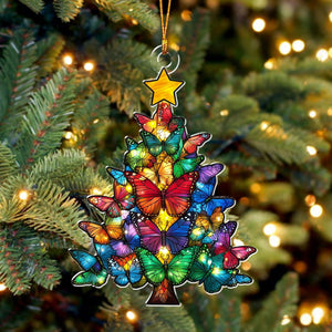 Butterfly Christmas Tree Ornament Gift For Butterfly Lover - 2024 New Release