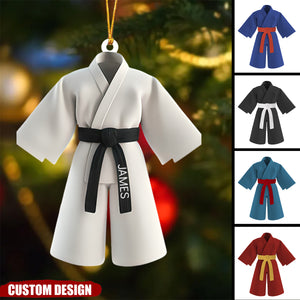 Black Belt Ornament - Personalized Gift For Karate,Jiu-Jitsu Lovers