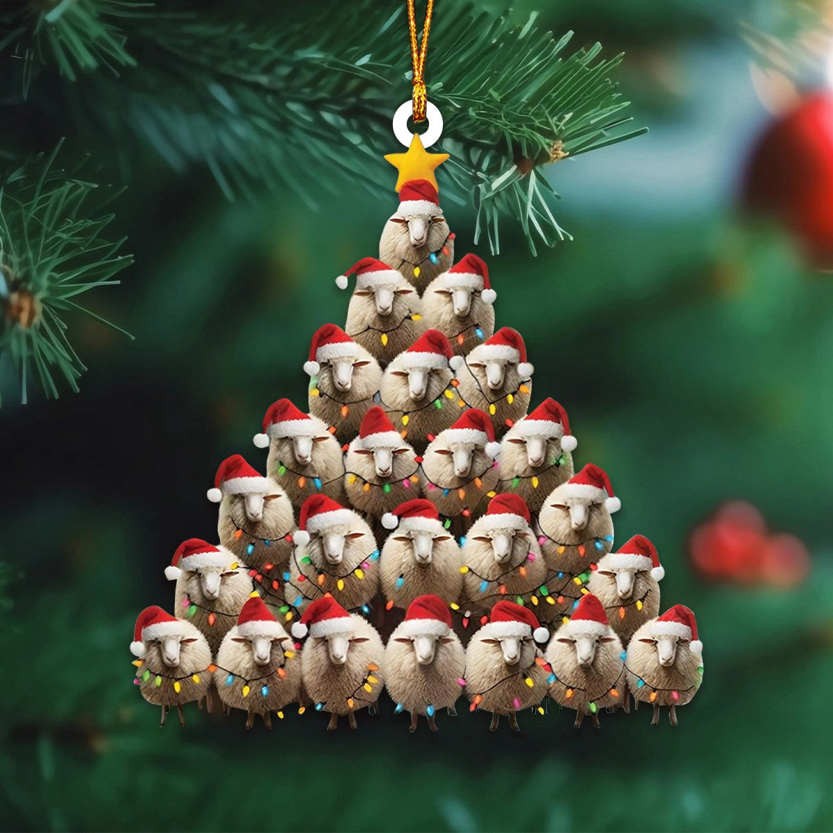 Sheeps Christmas Tree Ornament-Gift For Sheep Lovers-2024 New Release