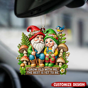 Growing Old With Me - Personalized Couple Car Ornament - Anniversary Gift For Husband,Wife