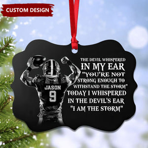 I Am The Storm - Personalized Football Boy Christmas Ornament, Gifts For Football Lovers - 2024 New Release