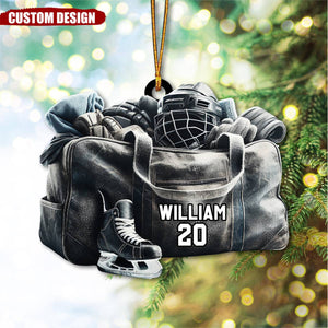 Personalized Ice Hockey Gear Christmas Ornament, Gift For Ice Hockey Players-2024 New Release