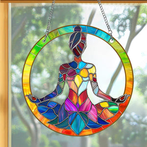 Yoga Suncatcher Hanging-Gift For Yoga Lovers