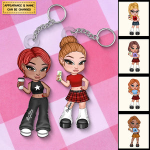 Y2K Fashion Girl Personalized Acrylic Keychain