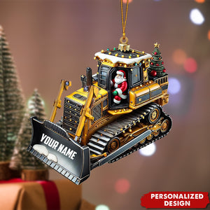 Personalized Santa Ornament-Gift for Builders and Heavy Equipment Fans-2024 New Release