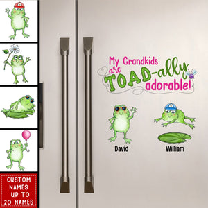 Gift For Grandma Toad-ally Adorables Personalized Decal Sticker