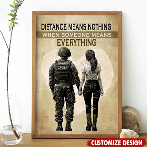 Personalized Couple Army Poster - Anniversary Gift For Wife,Husband