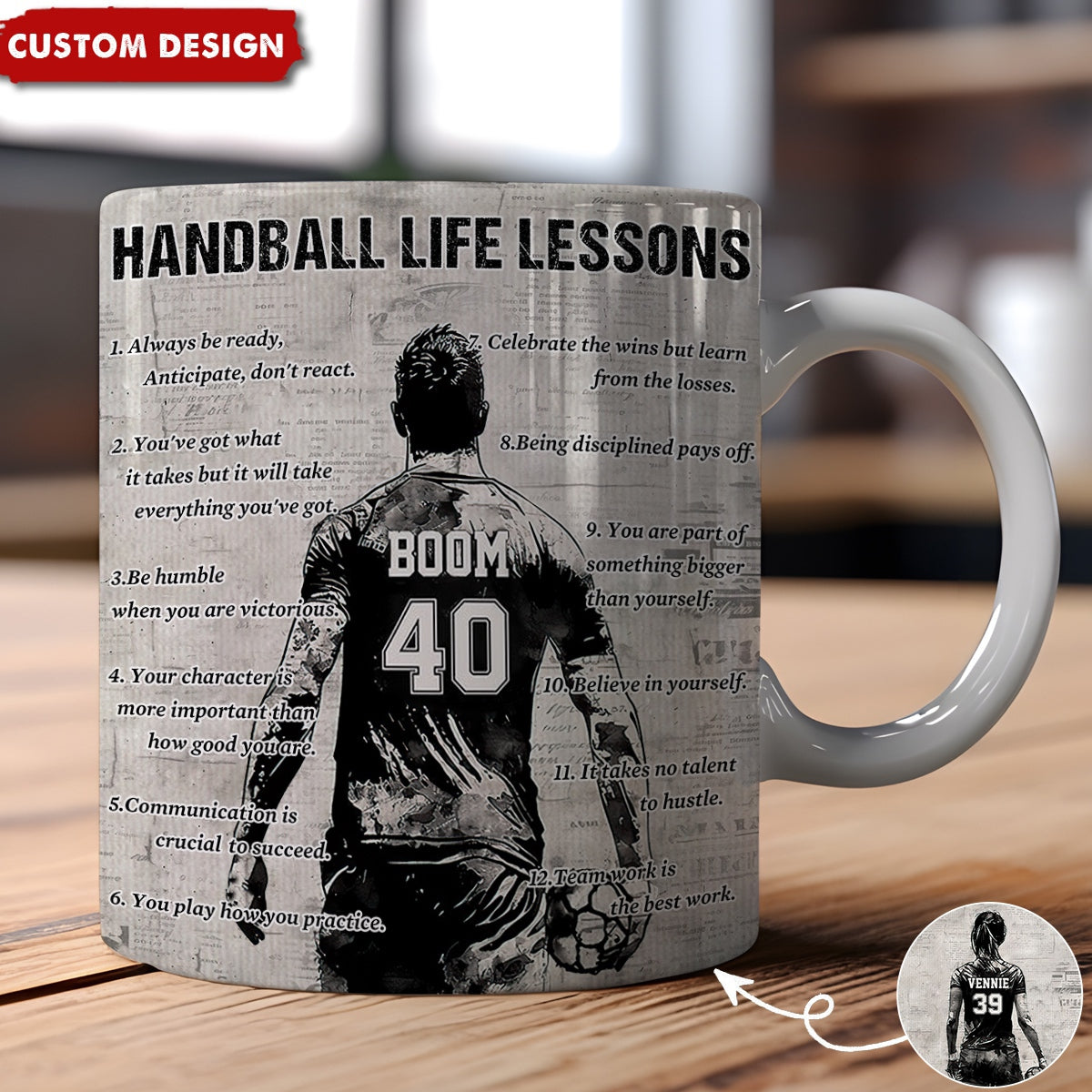 Personalized Handball Life Lessons Mug - Great Gift For Handball Lovers