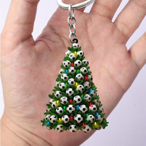 Christmas Soccer Tree Keychain-Gifts For Soccer Lover-2024 New Release