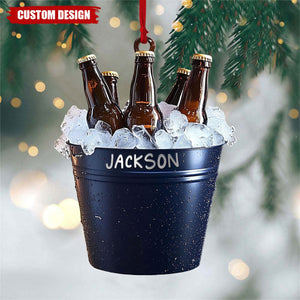 Personalized Beer Ornament - Gift For Dad,Grandpa,Husband - 2024 New Release