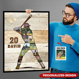 Baseball Photo-Personalized Poster-Gift For Baseball Lover