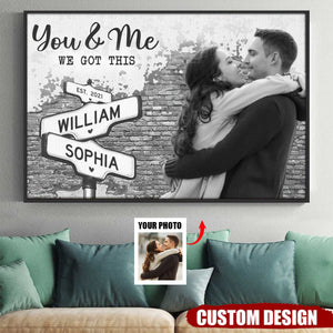 We Build A Life We Loved - Personalized Photo Horizontal Poster- Gift For Couple